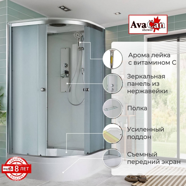 Душевая кабина AvaCan D3080 80x80 см стандартная