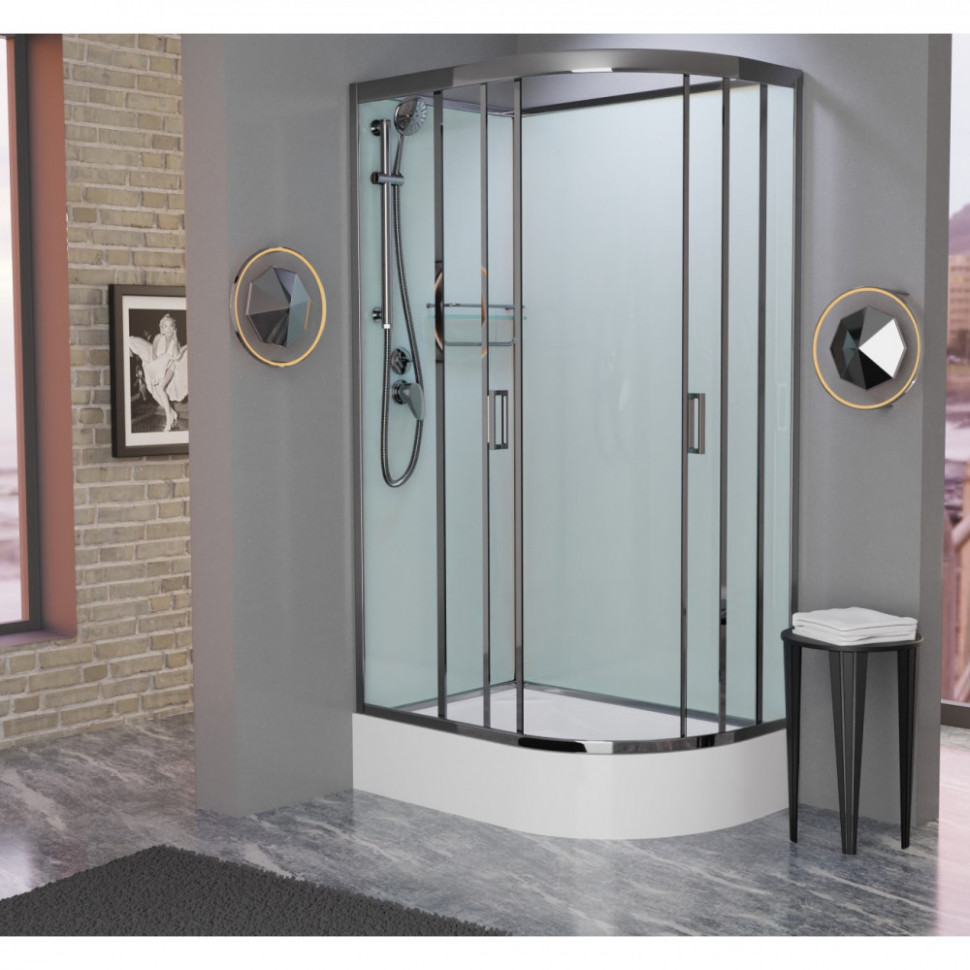 Душевая кабина Frank F412/1L Brilliant без крыши 120x80 см, 180009