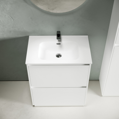 Тумба напольная под раковину SANCOS Libra Floor, белый глянец 690х450х840 мм, LB70FW