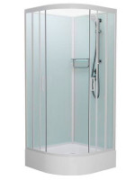 Душевая кабина Frank F400/1 М White 100x100 без крыши матовое стекло, 20027