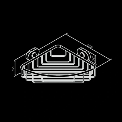 Полка в ванную угловая AM.PM Sense L A7434800 хром