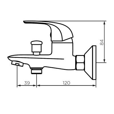 Cмеситель для ванны и душа Dorff Stark D1101000 хром
