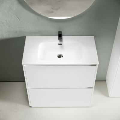 Тумба напольная под раковину SANCOS Libra Floor, белый глянец 790х450х840 мм, LB80FW