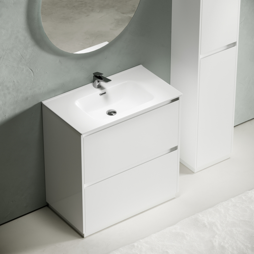 Тумба напольная под раковину SANCOS Libra Floor, белый глянец 790х450х840 мм, LB80FW