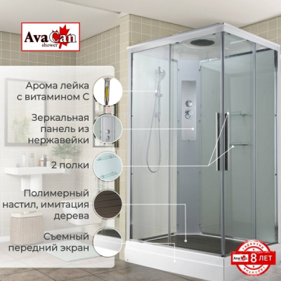 Душевая кабина AvaCan K2810 100x80 см стандартная