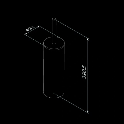 Ершик для унитаза AM.PM Sense L A7433600 с металлической настенной подставкой, сатин