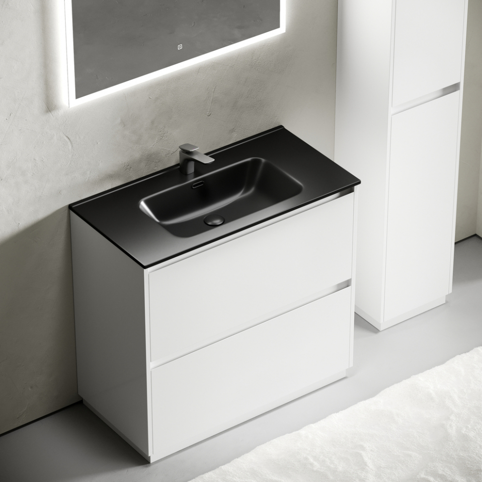 Тумба напольная под раковину SANCOS Libra Floor, белый глянец 890х450х840 мм, LB90FW