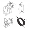 Гигиенический душ со смесителем AM.PM X-Joy F40H85A00 хром встраиваемый, шланг 1200, держатель