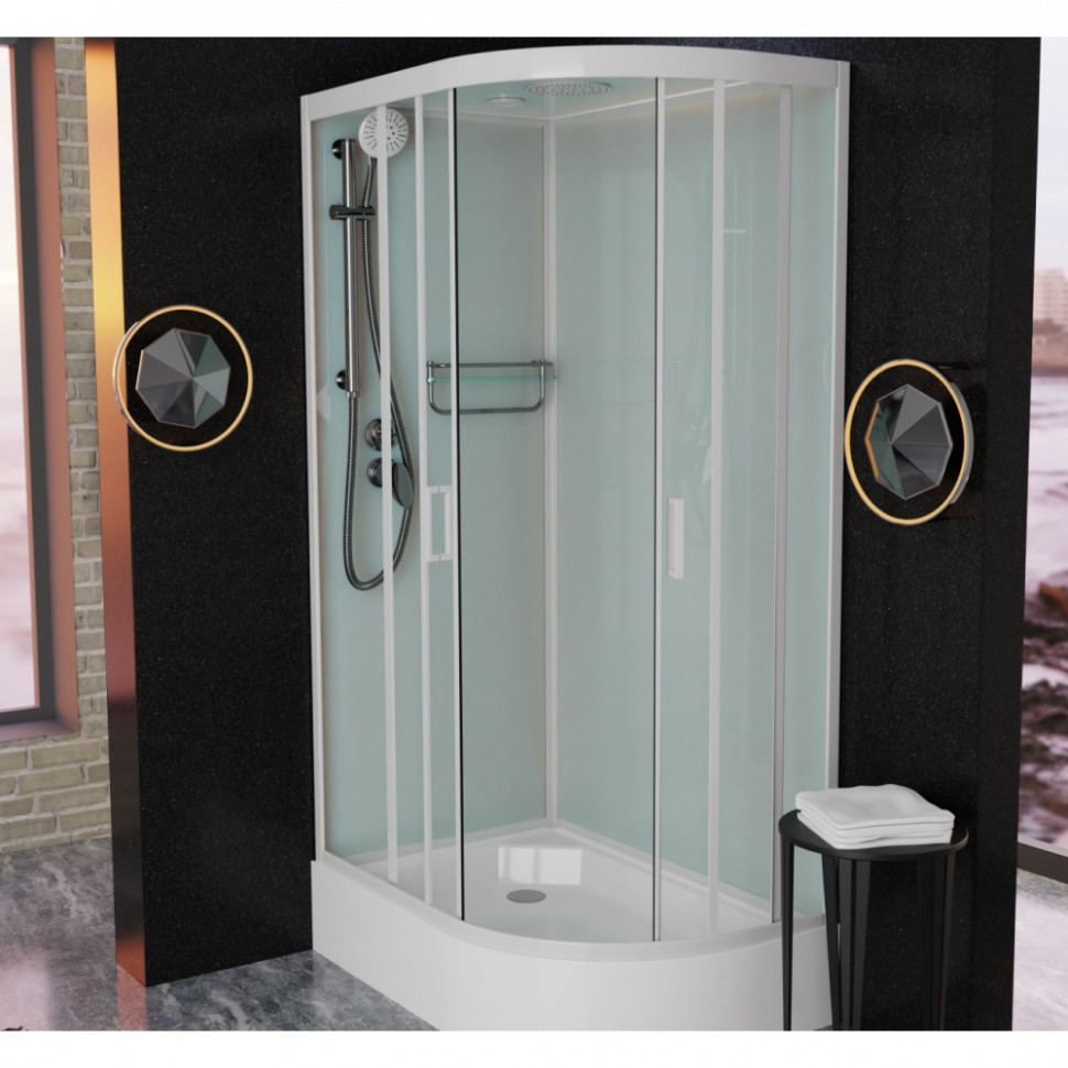 Душевая кабина Frank F412/1L М White 120x80 матовое стекло, 20028