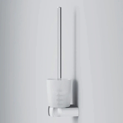 Ершик для унитаза AM.PM Sensation A3033300 со стеклянной настенной подставкой, хром