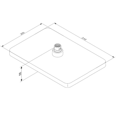 Тропический душ (лейка) Damixa Merkur 940050000 хром