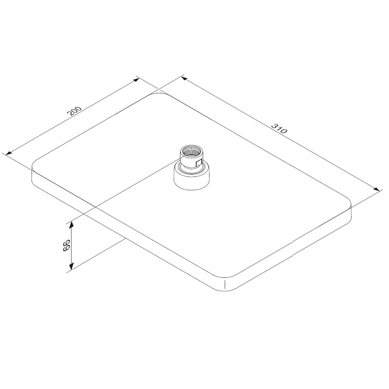 Тропический душ (лейка) Damixa Merkur 940050000 хром