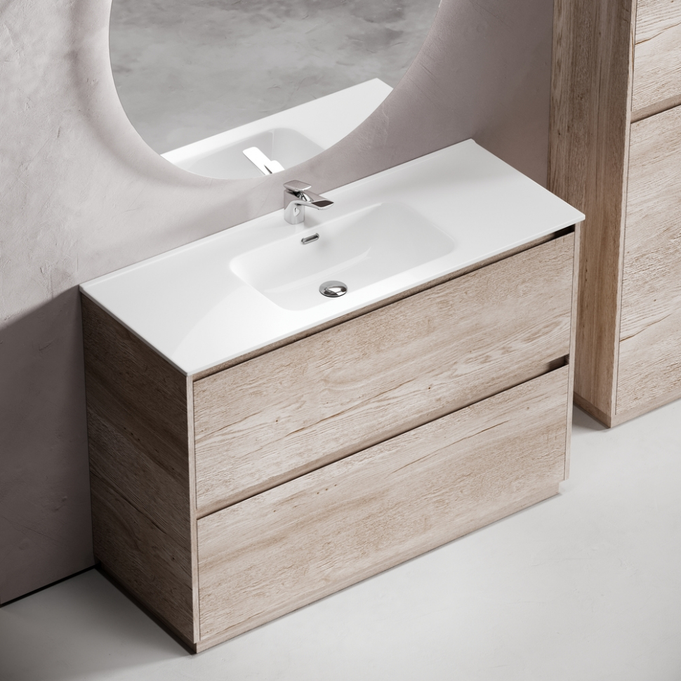 Тумба напольная под раковину SANCOS Libra Floor, дуб галифакс натуральный 1190х450х840 мм, LB120F-1EG