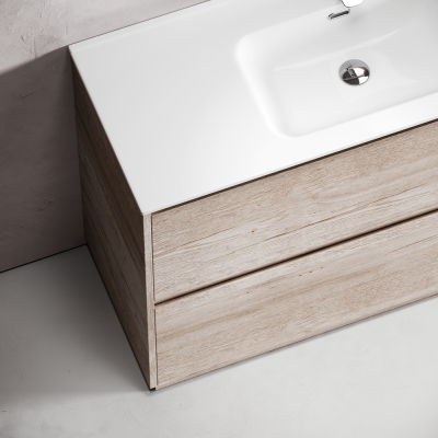 Тумба напольная под раковину SANCOS Libra Floor, дуб галифакс натуральный 1190х450х840 мм, LB120F-1EG