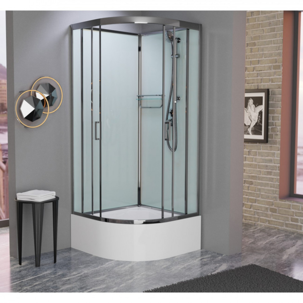 Душевая кабина Frank F400/2 Brilliant без крыши 100x100 см, 186009