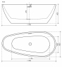 Ванна SANCOS Avocado акриловая отдельностоящая, белый 1700x800x600мм, FB18