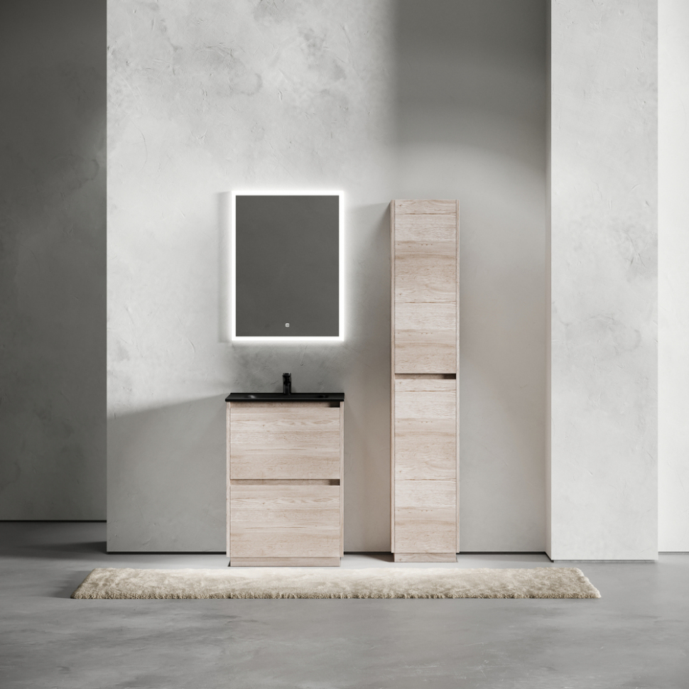 Тумба напольная под раковину SANCOS Libra Floor, дуб галифакс натуральный 590х450х840 мм, LB60FEG