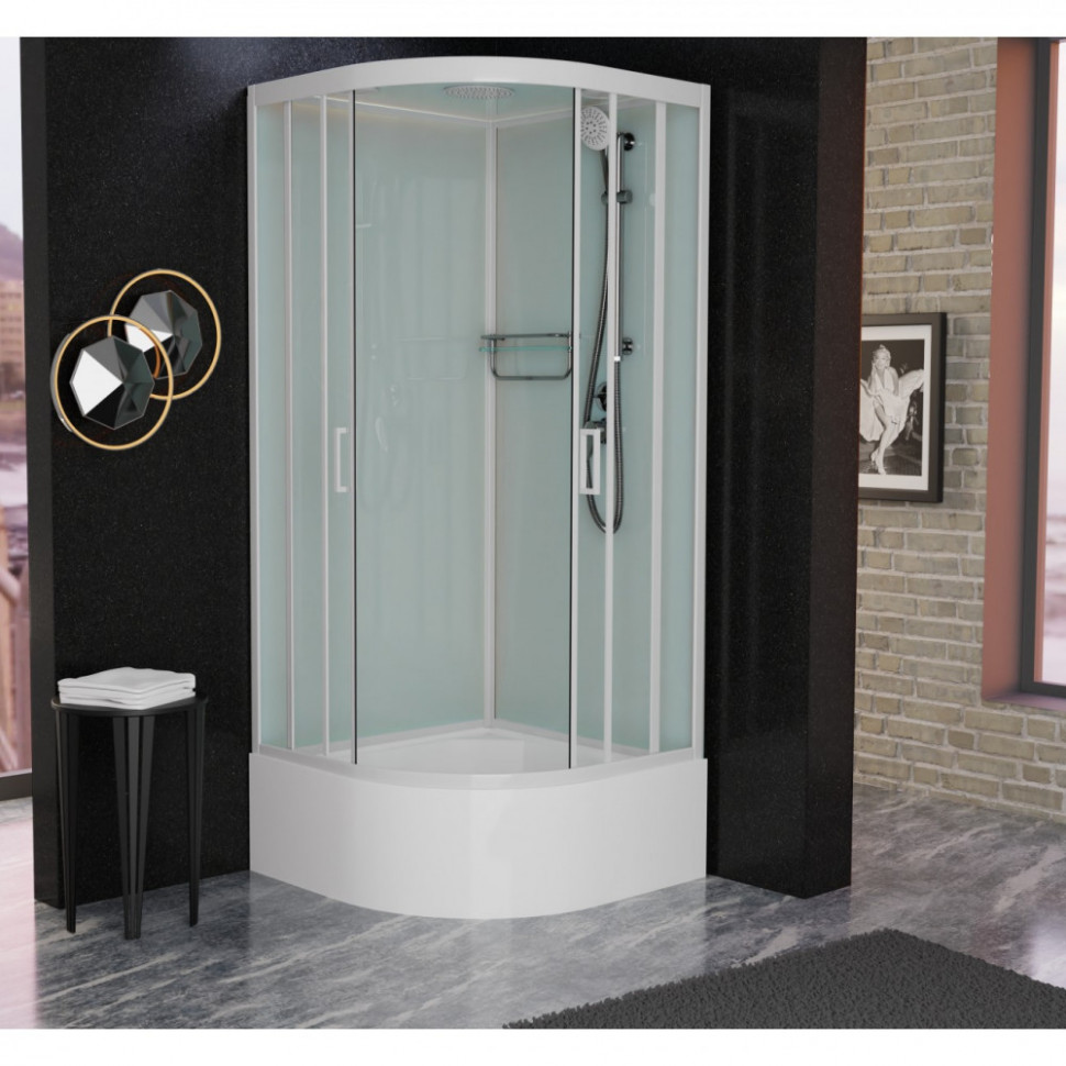 Душевая кабина Frank F400/2 White 100x100 см, 133009