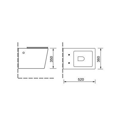 Унитаз подвесной Q-Line VT1-12MB безободковый, ультратонкое сиденье soft close, черный матовый