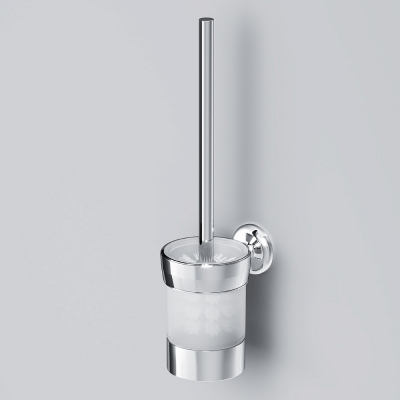 Ершик для унитаза AM.PM Like A8033400 со стеклянной настенной подставкой, хром