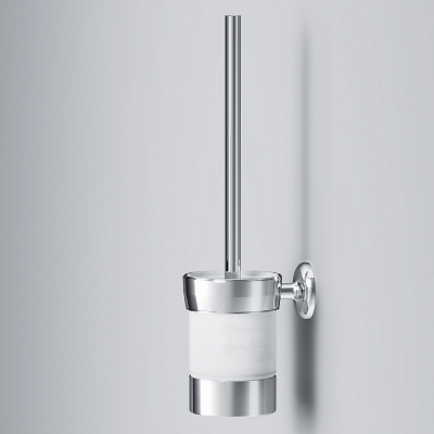 Ершик для унитаза AM.PM Like A8033400 со стеклянной настенной подставкой, хром