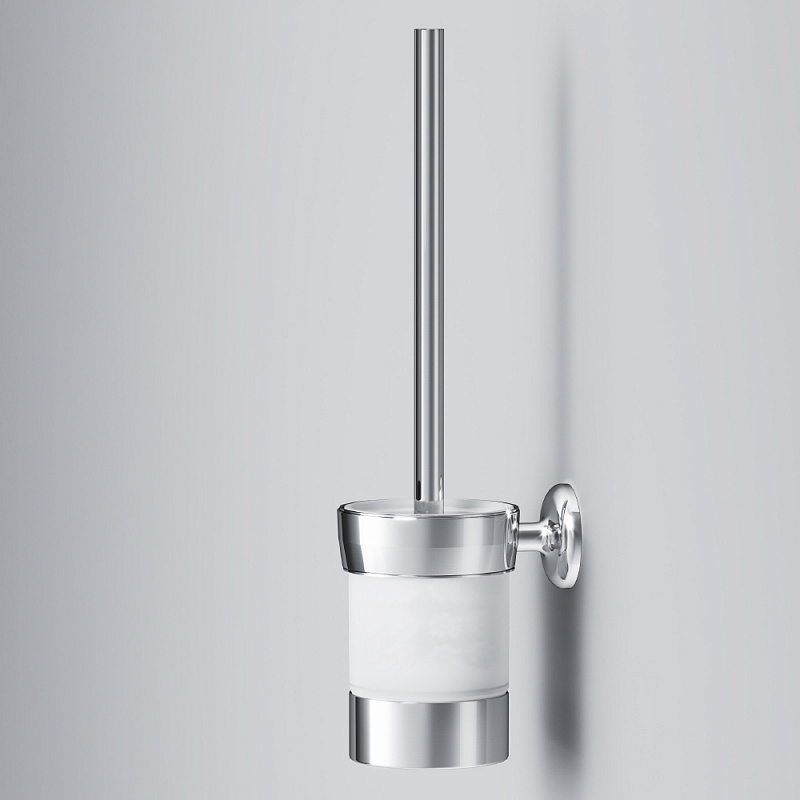 Ершик для унитаза AM.PM Like A8033400 со стеклянной настенной подставкой, хром