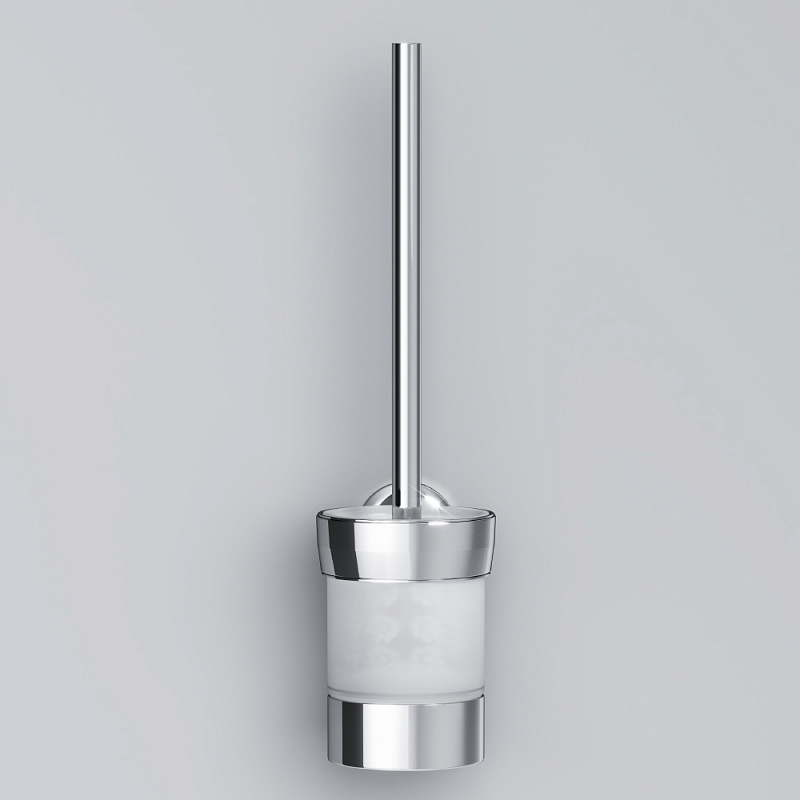 Ершик для унитаза AM.PM Like A8033400 со стеклянной настенной подставкой, хром