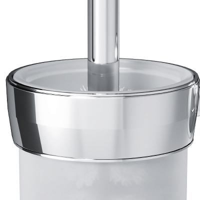 Ершик для унитаза AM.PM Like A8033400 со стеклянной настенной подставкой, хром