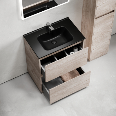 Тумба напольная под раковину SANCOS Libra Floor, дуб галифакс натуральный 690х450х840 мм, LB70FEG