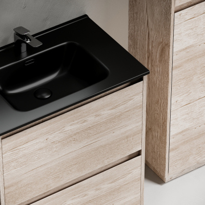 Тумба напольная под раковину SANCOS Libra Floor, дуб галифакс натуральный 690х450х840 мм, LB70FEG