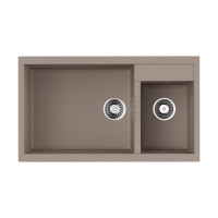 Кухонная мойка Omoikiri Tedori 86-2-LB-SA Tetogranit/бежевый, 4993934