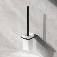 Ершик для унитаза AM.PM Inspire 2.0 A50A33422 со стеклянной настенной подставкой, черный
