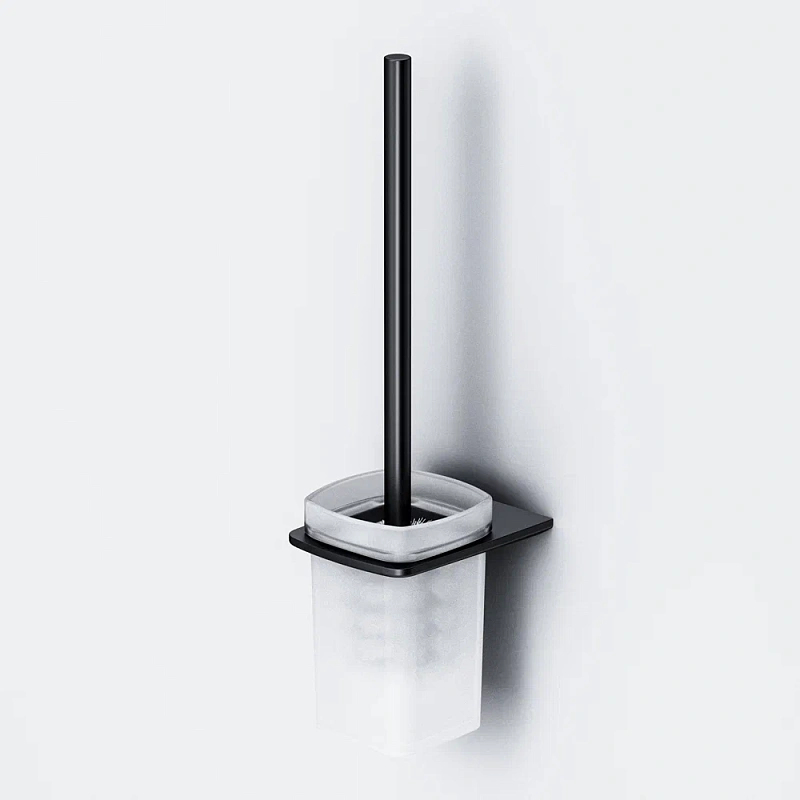 Ершик для унитаза AM.PM Inspire 2.0 A50A33422 со стеклянной настенной подставкой, черный