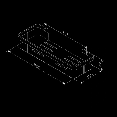 Полка в ванную AM.PM Sense L A7453122 черная
