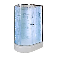 Душевая кабина DTO ЕМ 2712R N LED с гидромассажем (120x80)