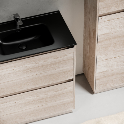 Тумба напольная под раковину SANCOS Libra Floor, дуб галифакс натуральный 790х450х840 мм, LB80FEG