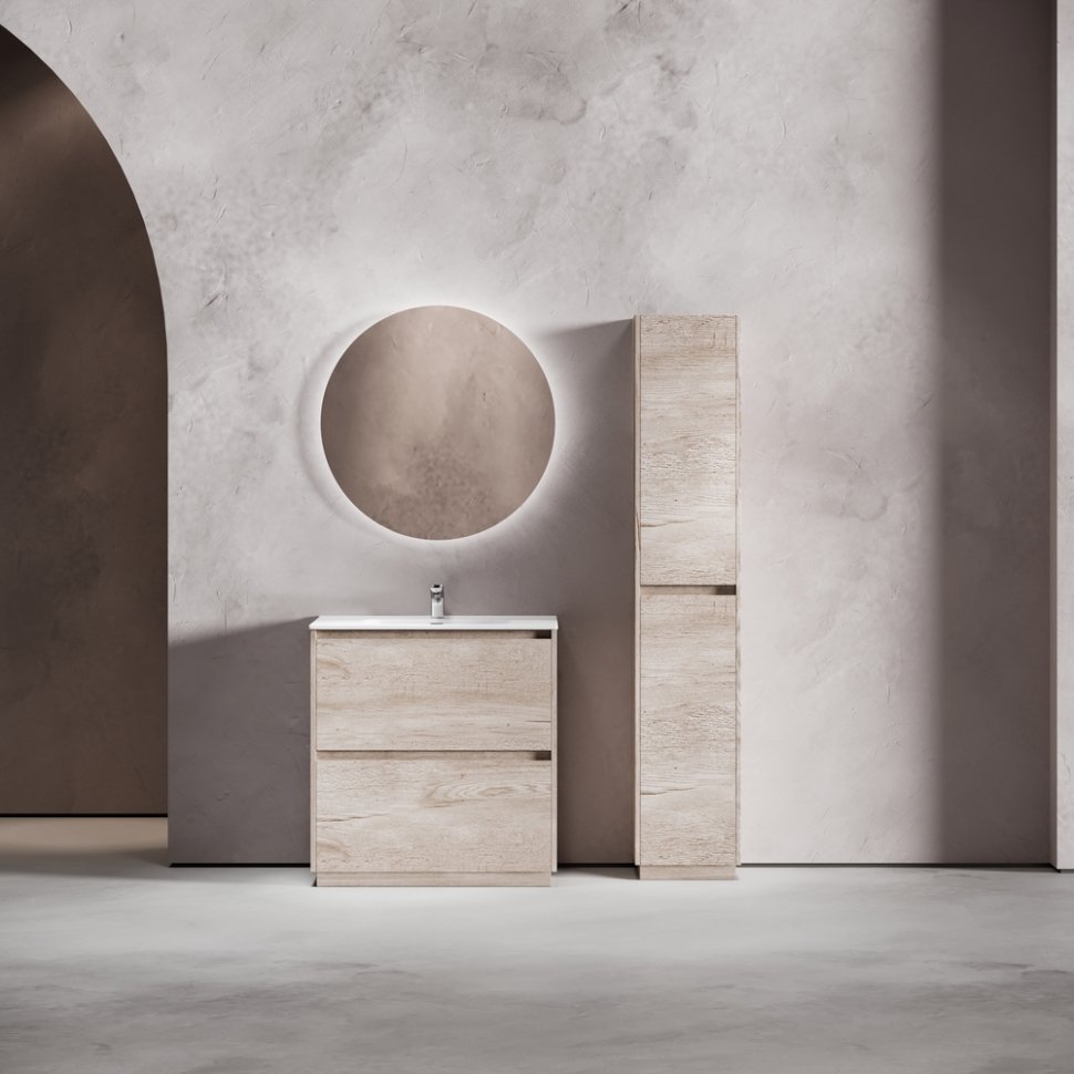 Тумба напольная под раковину SANCOS Libra Floor, дуб галифакс натуральный 790х450х840 мм, LB80FEG