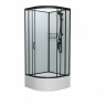 Душевая кабина Frank F400/2 М Black 100x100 без крыши матовое стекло, 20073