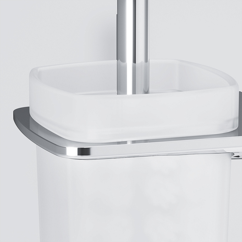 Ершик для унитаза AM.PM Inspire 2.0 A50A33400 со стеклянной настенной подставкой, хром