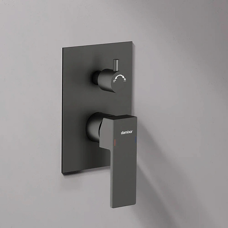 Встраиваемая душевая система Damixa Gala 953520300 черная: тропический верхний душ, ручной душ