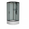 Душевая кабина Frank F400/2 М Black 100x100 матовое стекло, 20072
