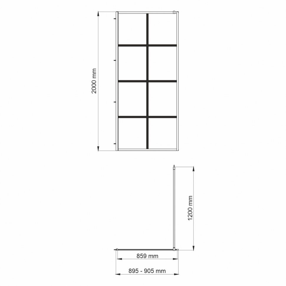 Душевая перегородка Wasserkraft Glan 66W39