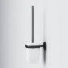 Ершик для унитаза AM.PM Gem A9033422 со стеклянной настенной подставкой, черный