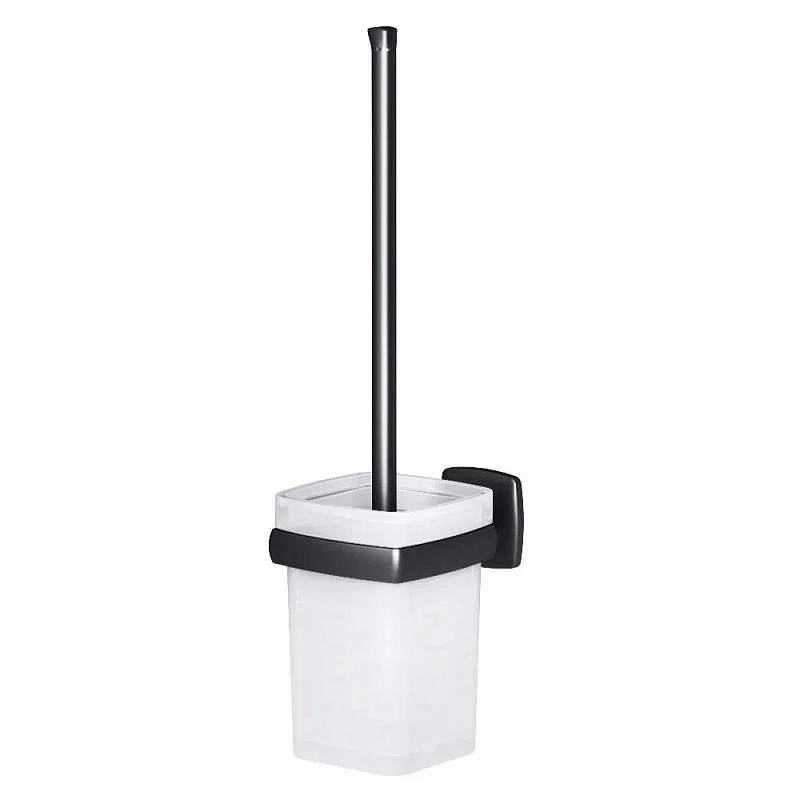 Ершик для унитаза AM.PM Gem A9033422 со стеклянной настенной подставкой, черный