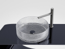 Умывальник CERAMICANOVA Cristal чаша накладная круглая (прозрачная) CN6062