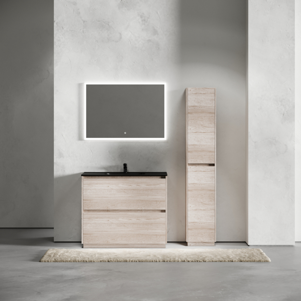 Тумба напольная под раковину SANCOS Libra Floor, дуб галифакс натуральный 990х450х840 мм, LB100FEG