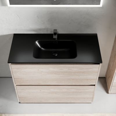 Тумба напольная под раковину SANCOS Libra Floor, дуб галифакс натуральный 990х450х840 мм, LB100FEG