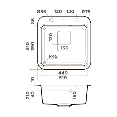 Кухонная мойка Omoikiri Tasogare 51-PA Artgranit/пастила, 4993738