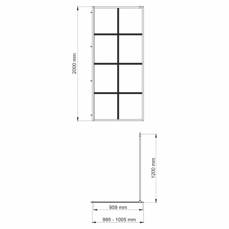 Душевая перегородка Wasserkraft Glan 66W44