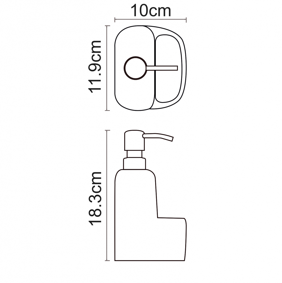 Дозатор с емкостью для губки Wasserkraft K-8499